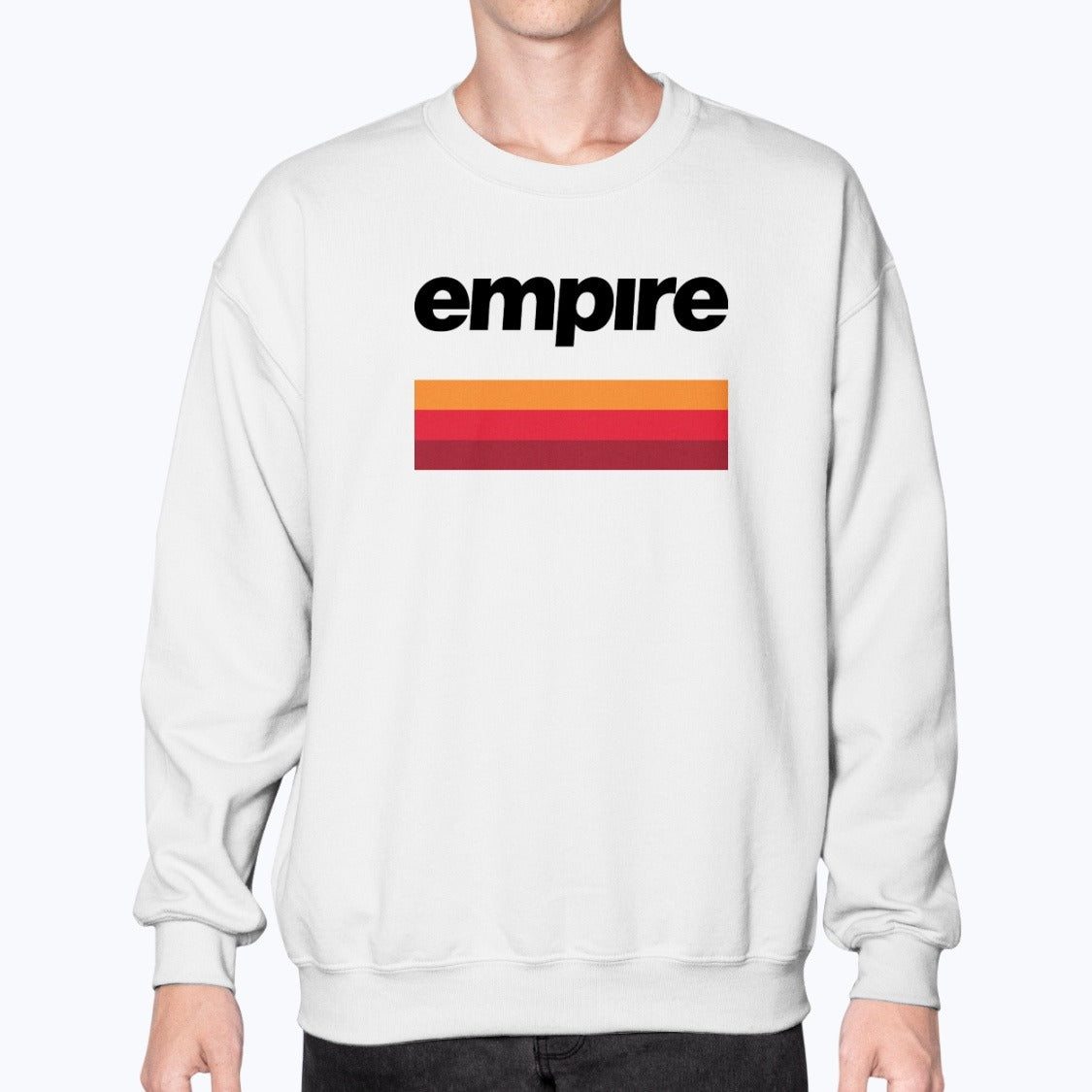 Empire Airlines Unisex Sweatshirt - White - Model