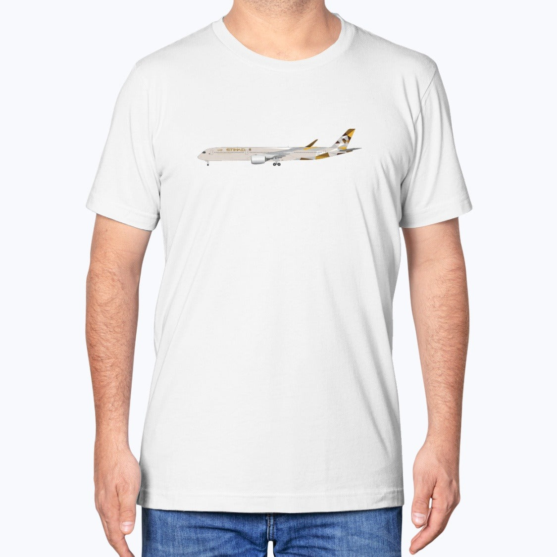 Etihad A350 Unisex T-Shirt - White - Model