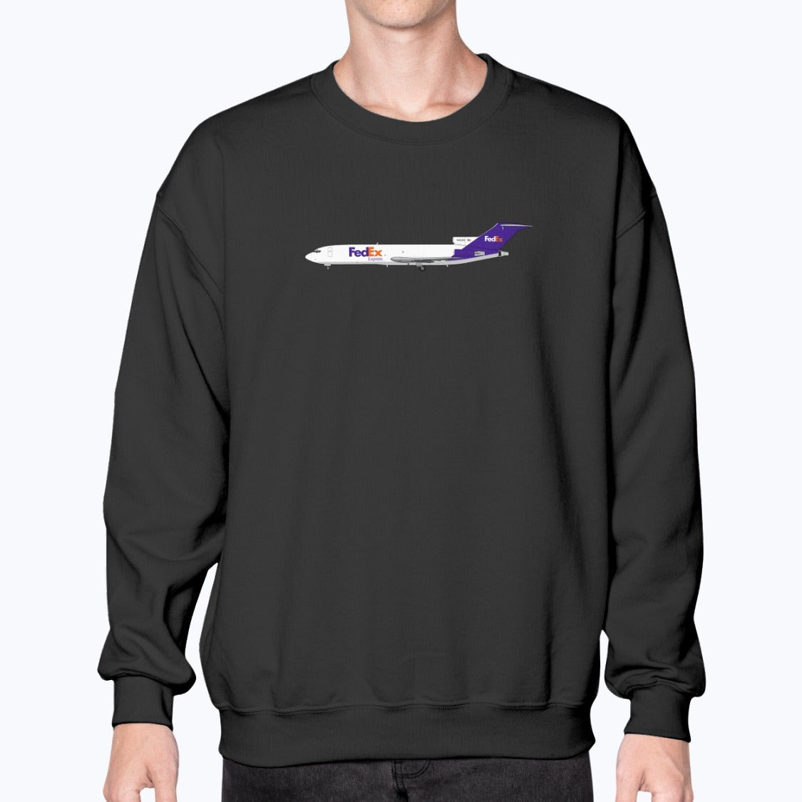 FedEx B727 Unisex Sweatshirt - Black - Model