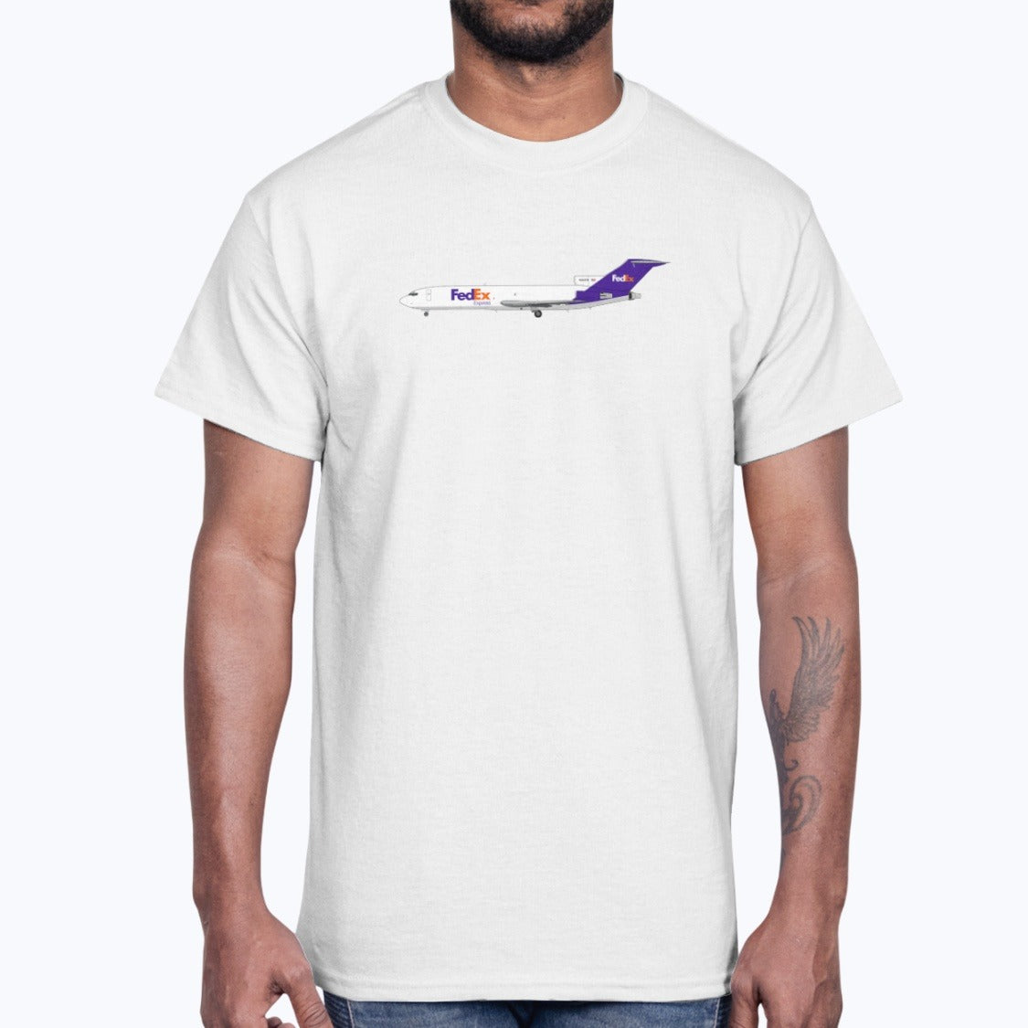 FedEx B727 Unisex T-Shirt - White - Model
