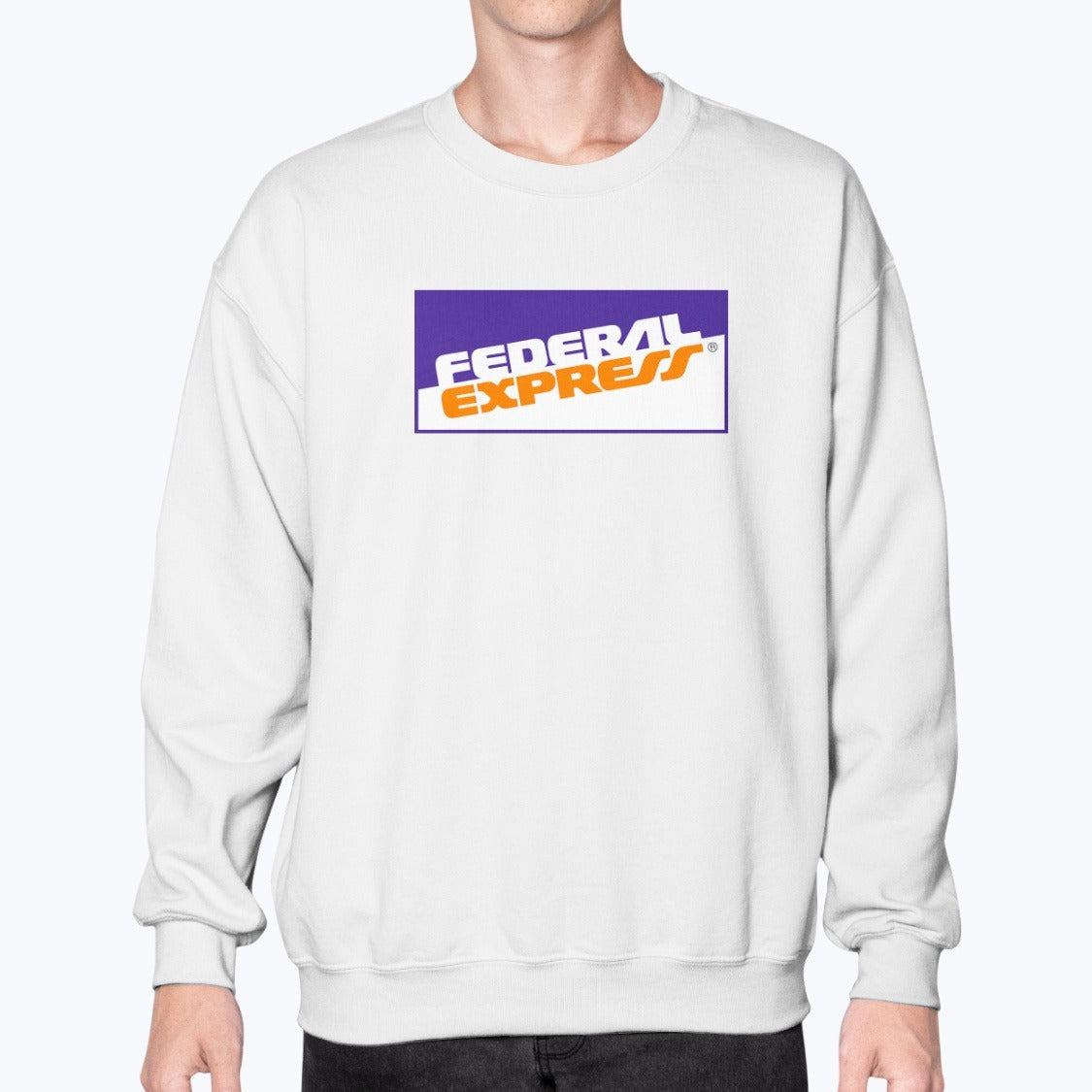 FedEx Express Unisex Sweatshirt - White - Model