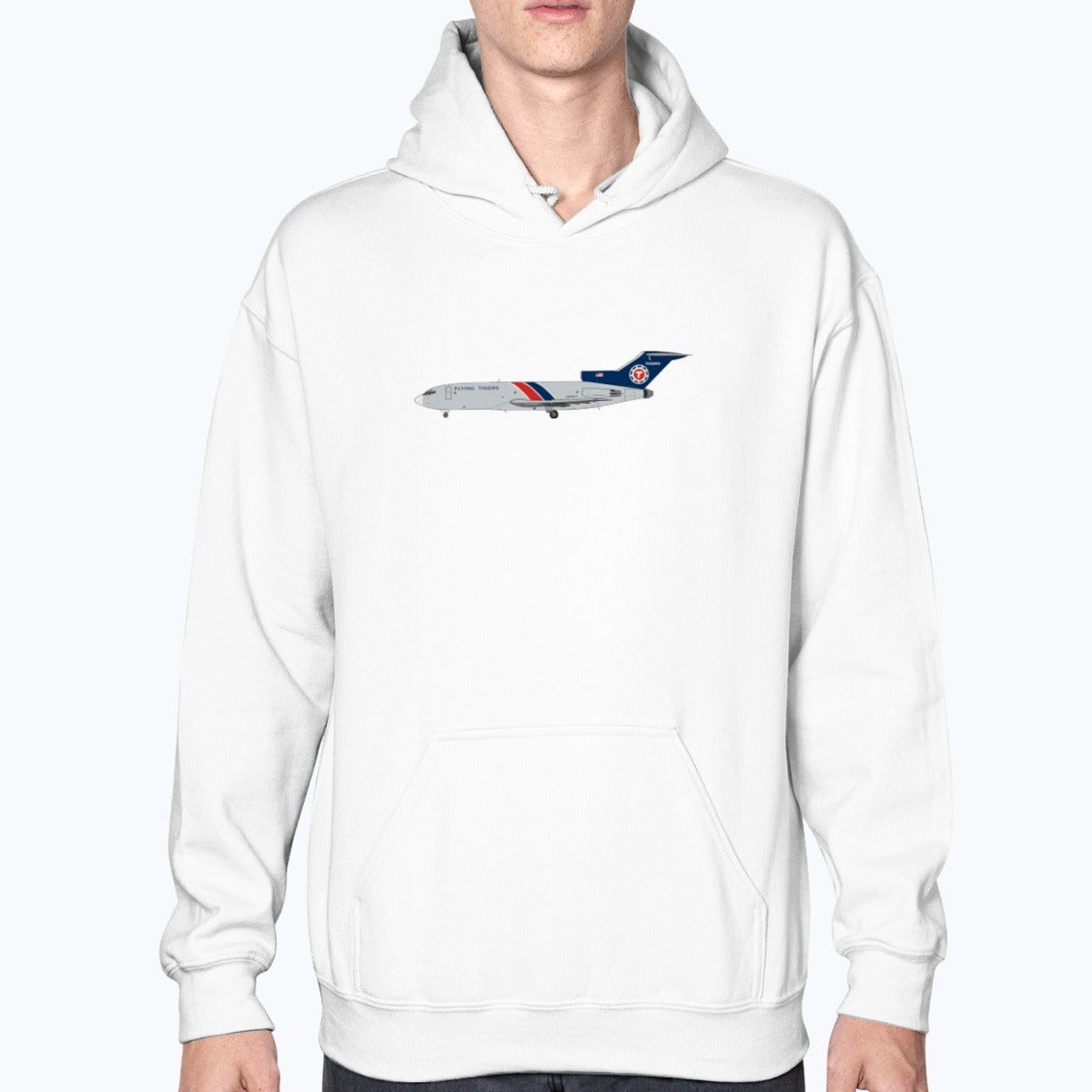 Flying Tigers B727 Unisex Hoodie - White - Model