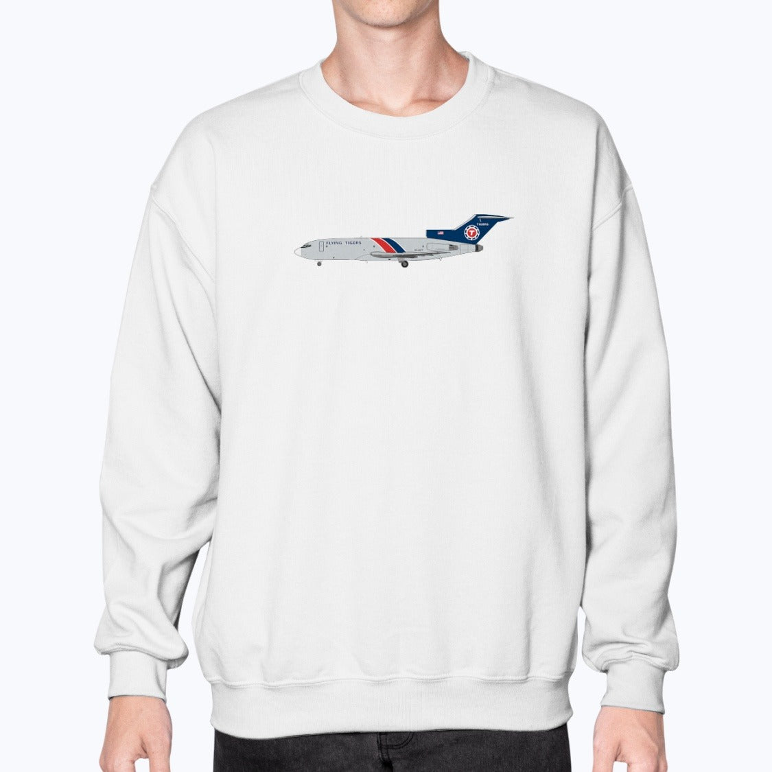 Flying Tigers B727 Unisex Sweatshirt - White - Model