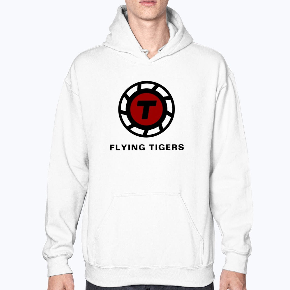 Flying Tigers Unisex Hoodie - White - Model