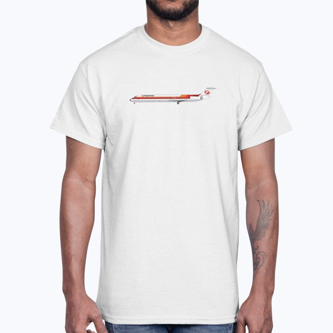 Frontier Airlines MD-82 Unisex T-Shirt - White - Model