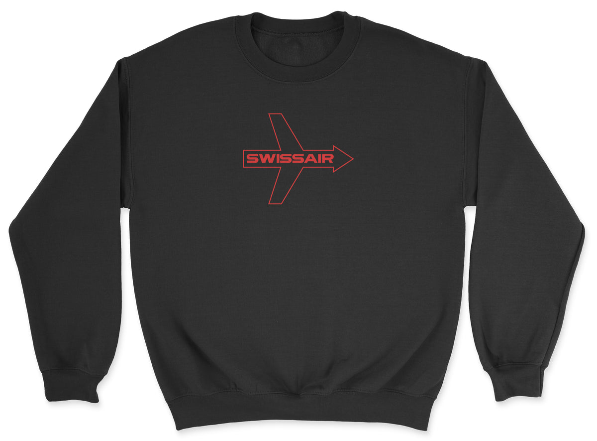 Swissair Unisex Sweatshirt - Black