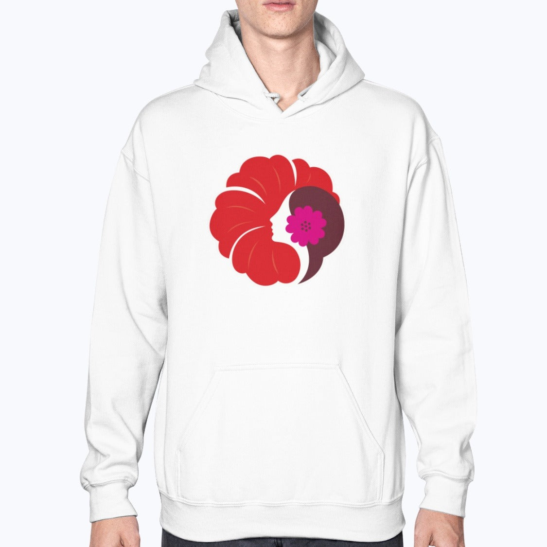 Hawaiian Airlines 1973 Unisex Hoodie - White - Model