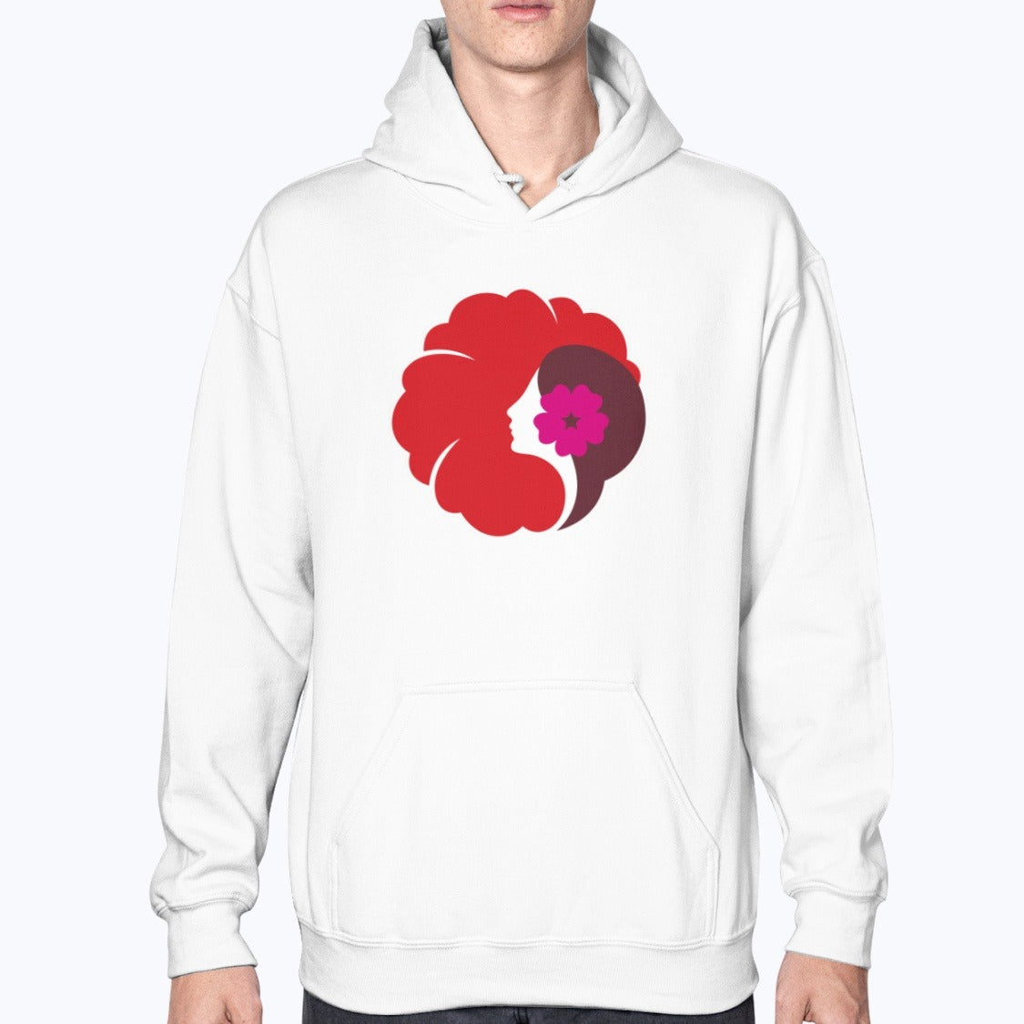 Hawaiian Airlines 1990 Unisex Hoodie - White - Model