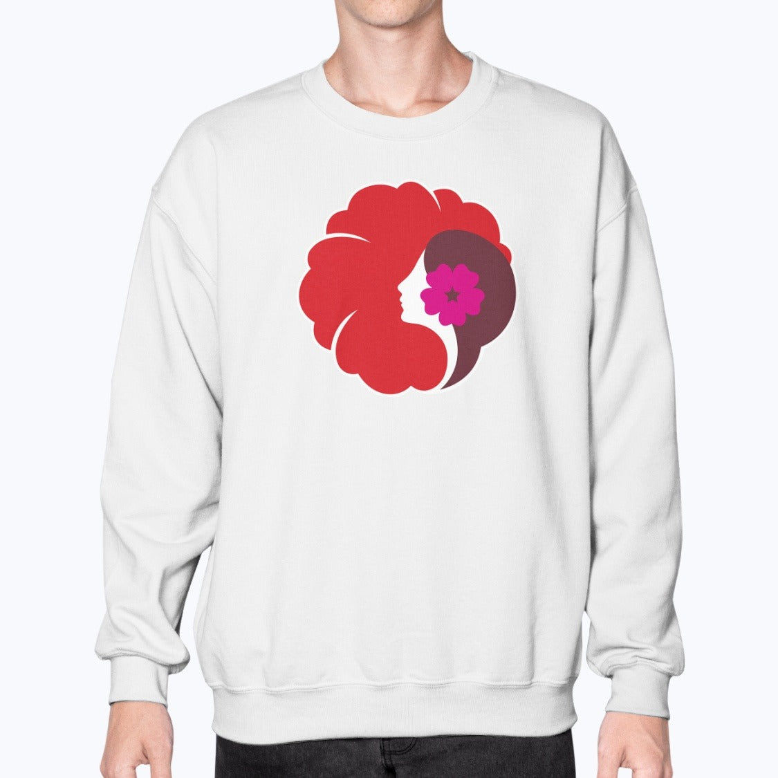 Hawaiian Airlines 1990 Unisex Sweatshirt - White - Model