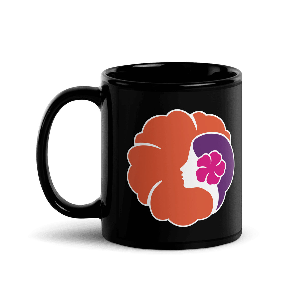 Hawaiian Airlines 1995 Coffee Mug - Black - 11 oz - Right