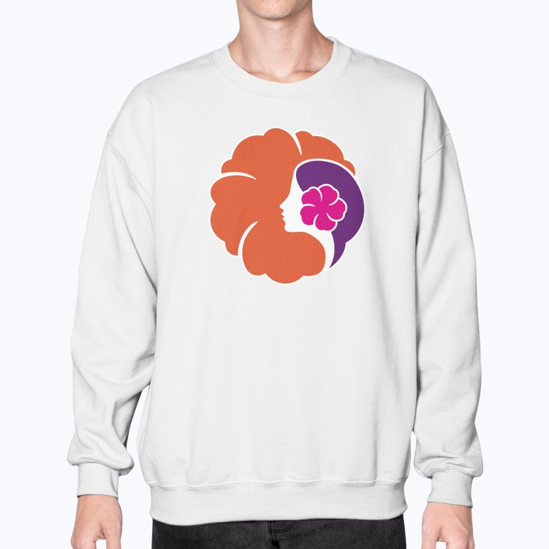 Hawaiian Airlines 1995 Unisex Sweatshirt - White - Model