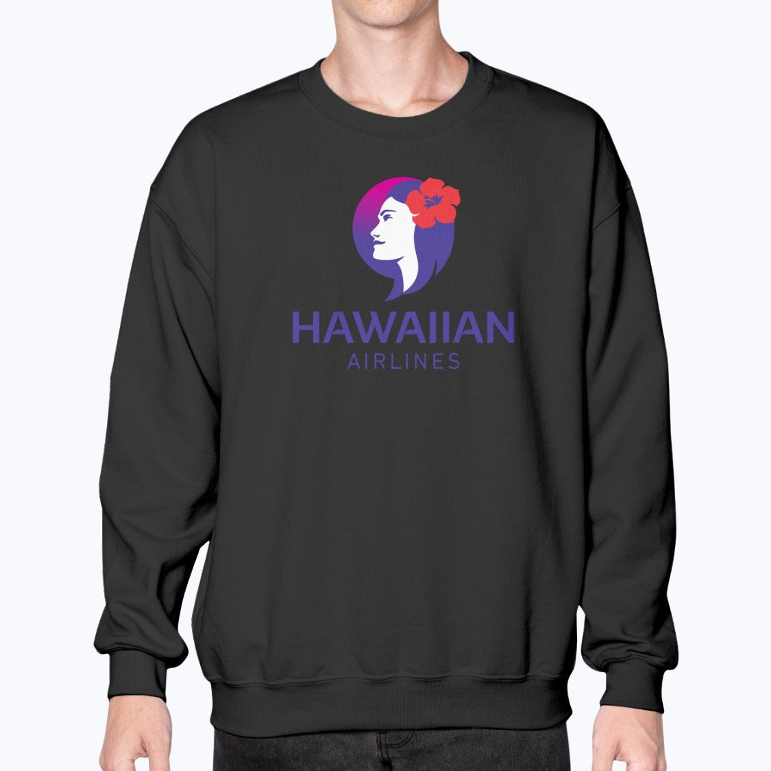 Hawaiian Airlines 2017 Unisex Sweatshirt - Black - Model