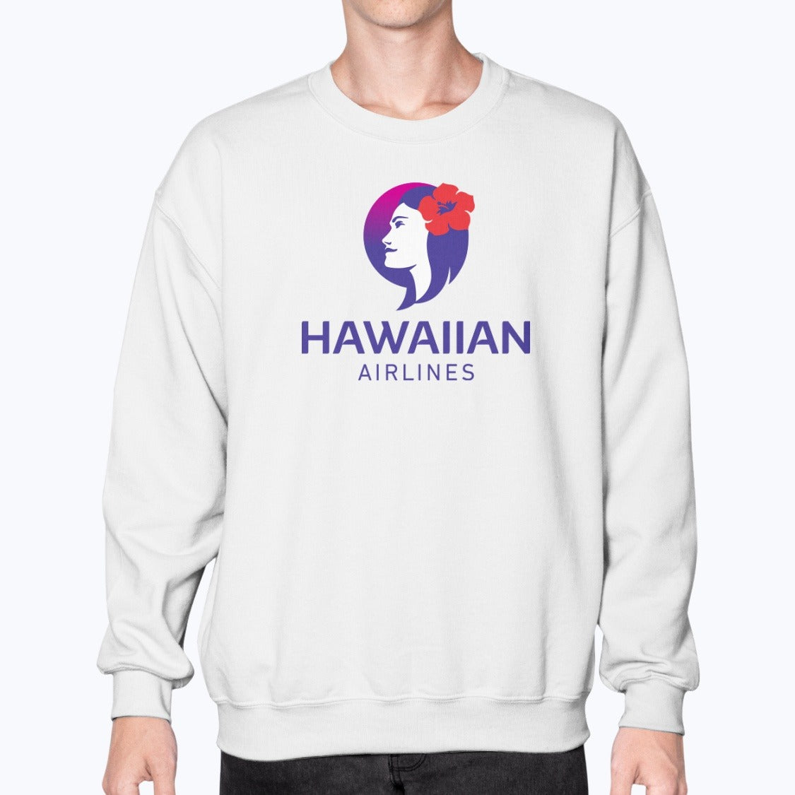 Hawaiian Airlines 2017 Unisex Sweatshirt - White - Model