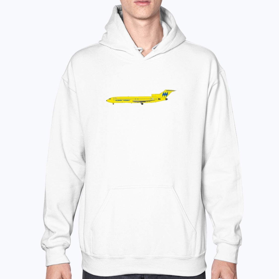 Hughes Airwest B727 Unisex Hoodie - White - Model
