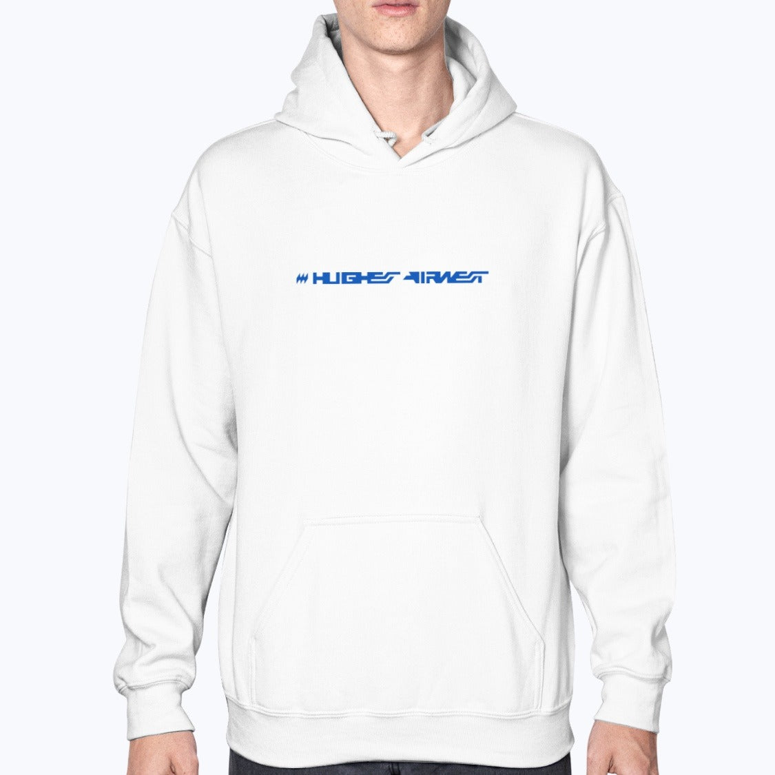 Hughes Airwest Unisex Hoodie - White - Model