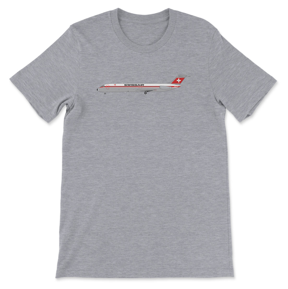 Swissair McDonnell Douglas DC-9 Unisex T-Shirt - Athletic Heather