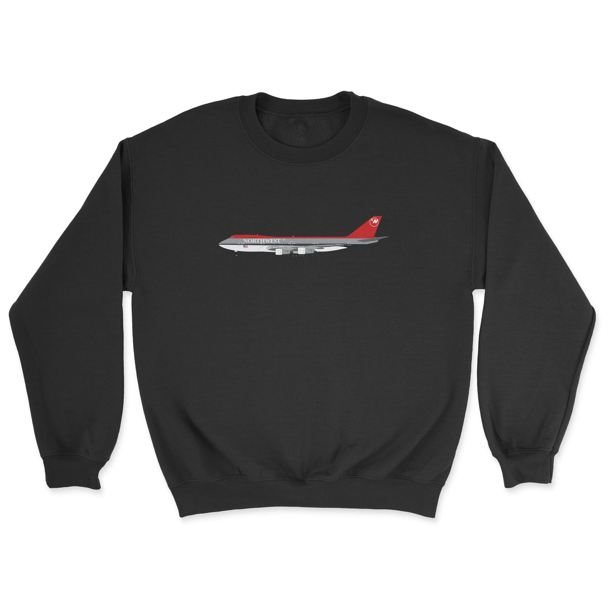 Northwest Airlines Boeing 747-200 Unisex Sweatshirt - Black