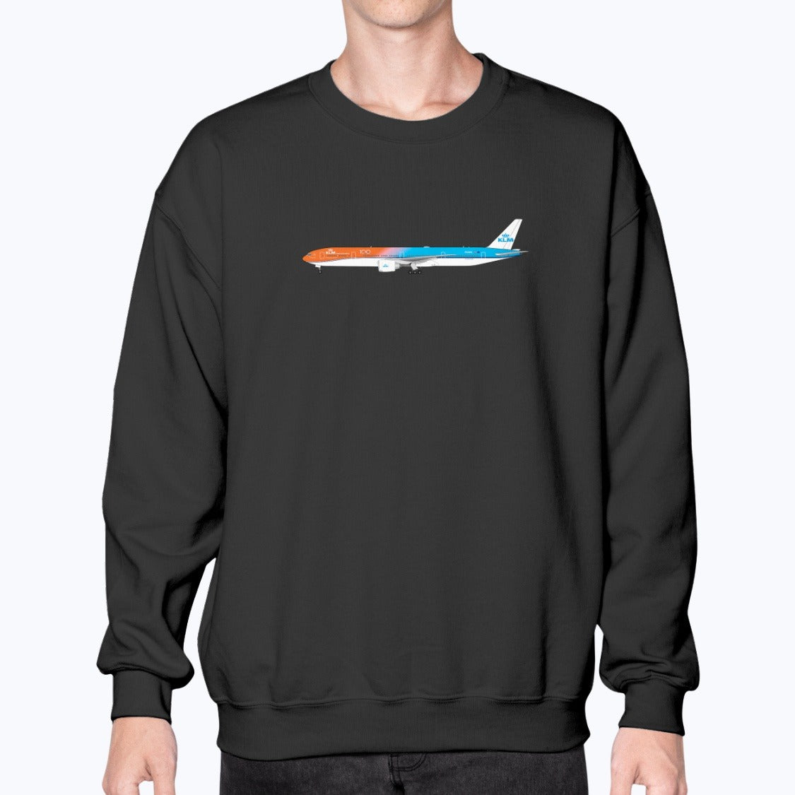 KLM Boeing B777-300ER Unisex Sweatshirt - Black - Model