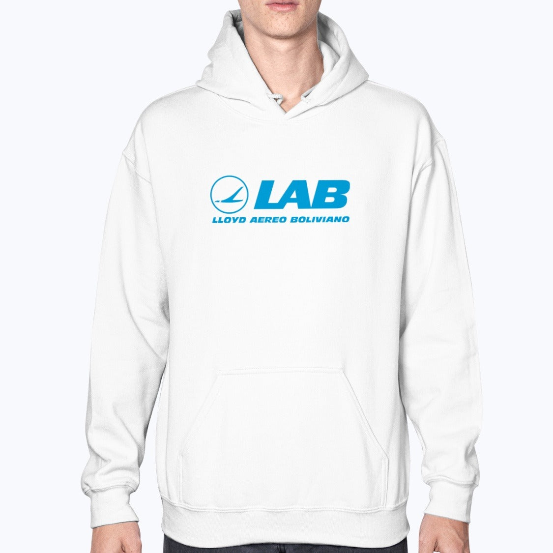 Lloyd Aereo Boliviano Unisex Hoodie - White - Model