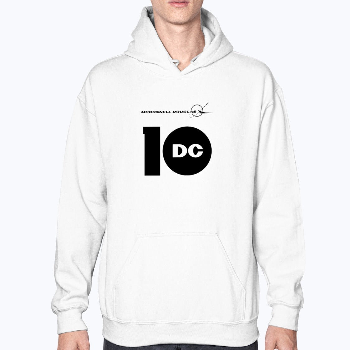 McDonnell Douglas DC-10 Unisex Hoodie - White - Model