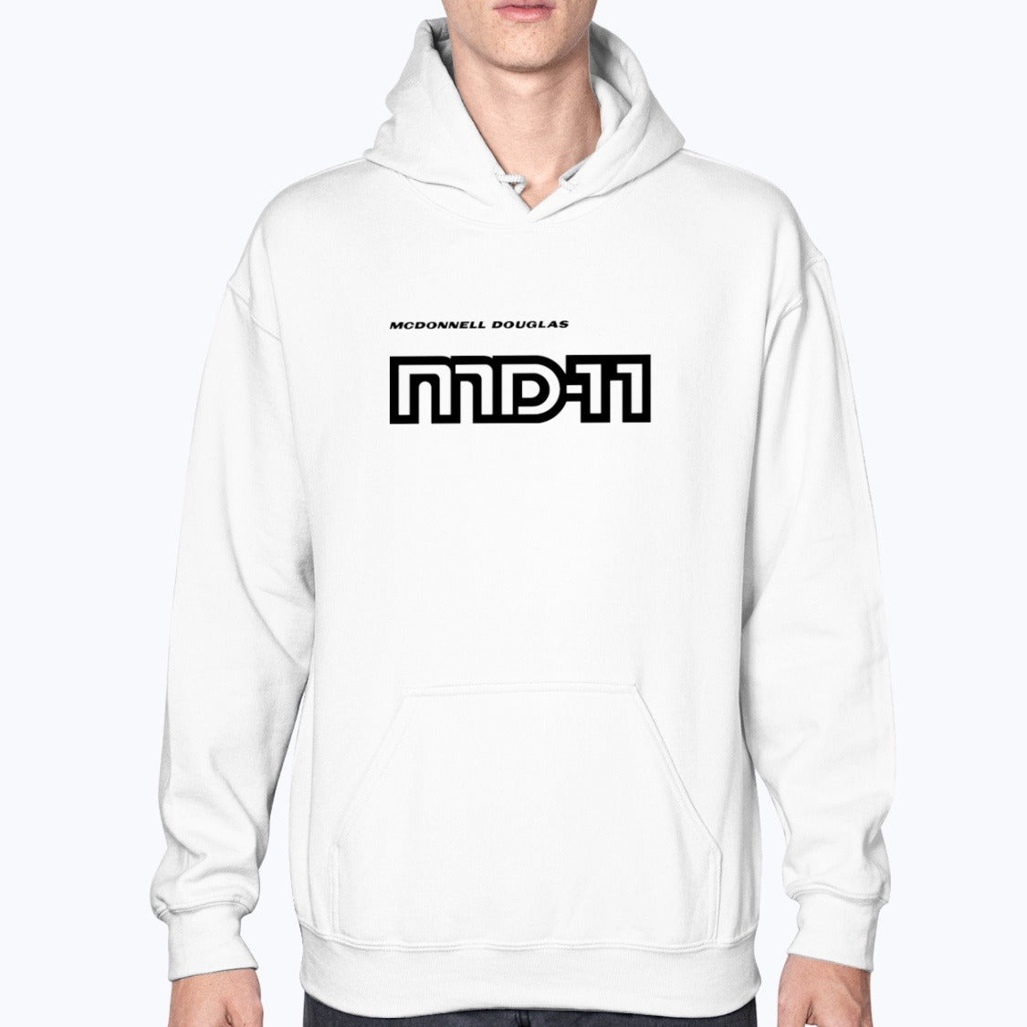 McDonnell Douglas MD-11 Unisex Hoodie - White - Model