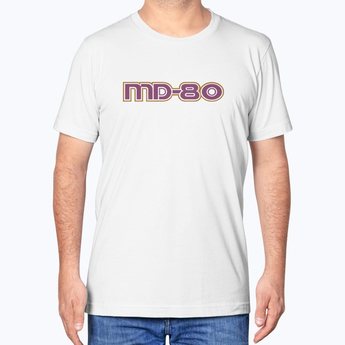 McDonnell Douglas MD-80 Unisex T-Shirt - White - Model