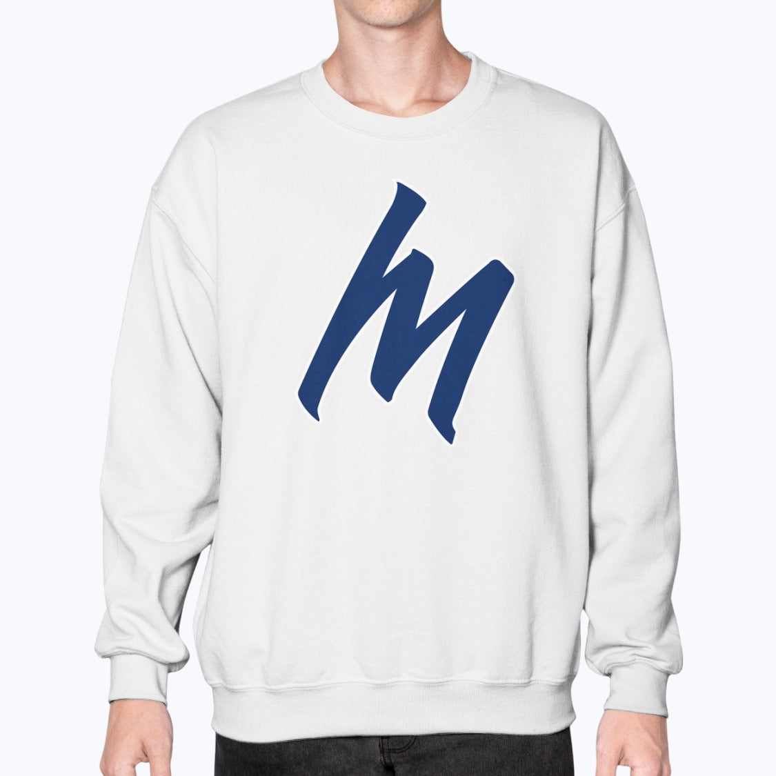 Midway Airlines Unisex Sweatshirt - White - Model