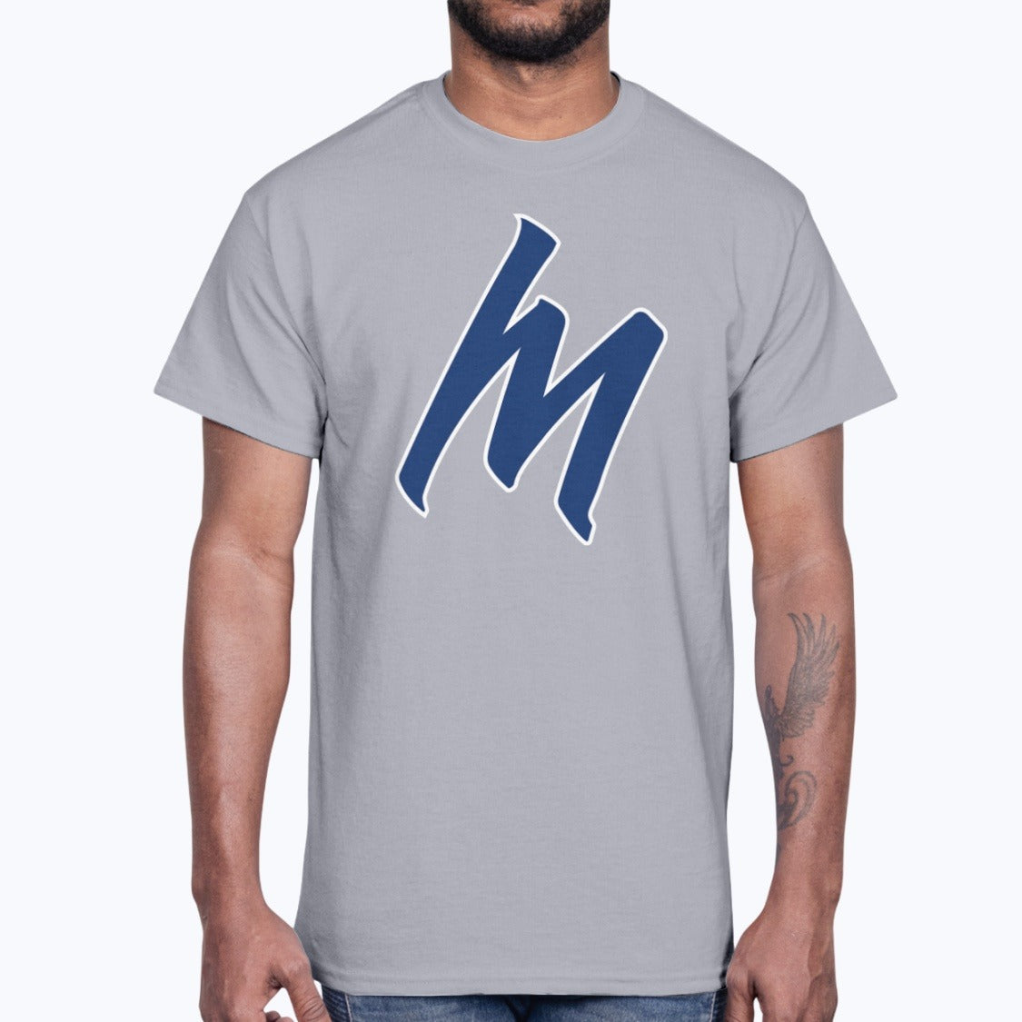 Midway Airlines Unisex T-Shirt - Sport Grey - Model