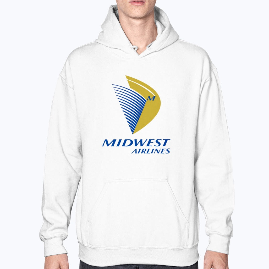Midwest Airlines Unisex Hoodie - White - Model