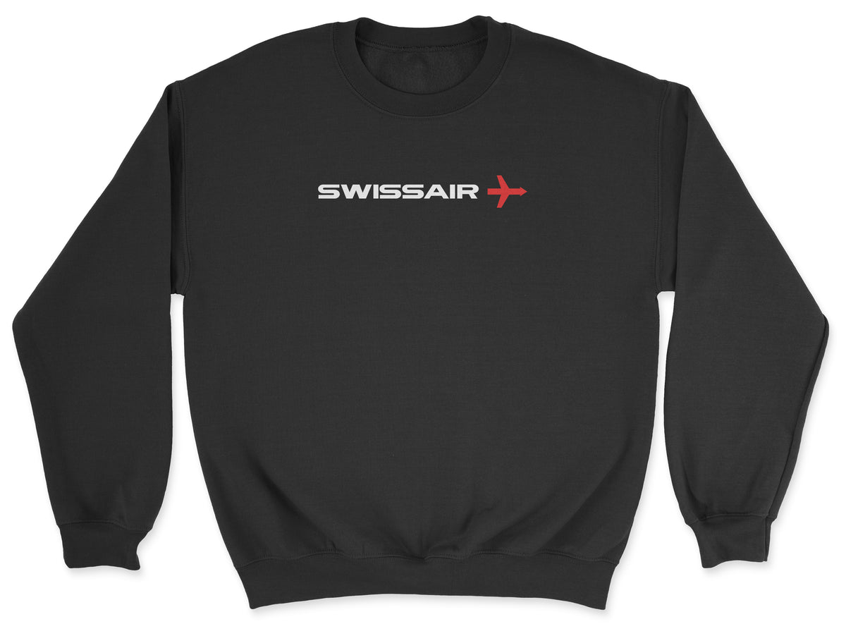 Swissair Unisex Sweatshirt - Black