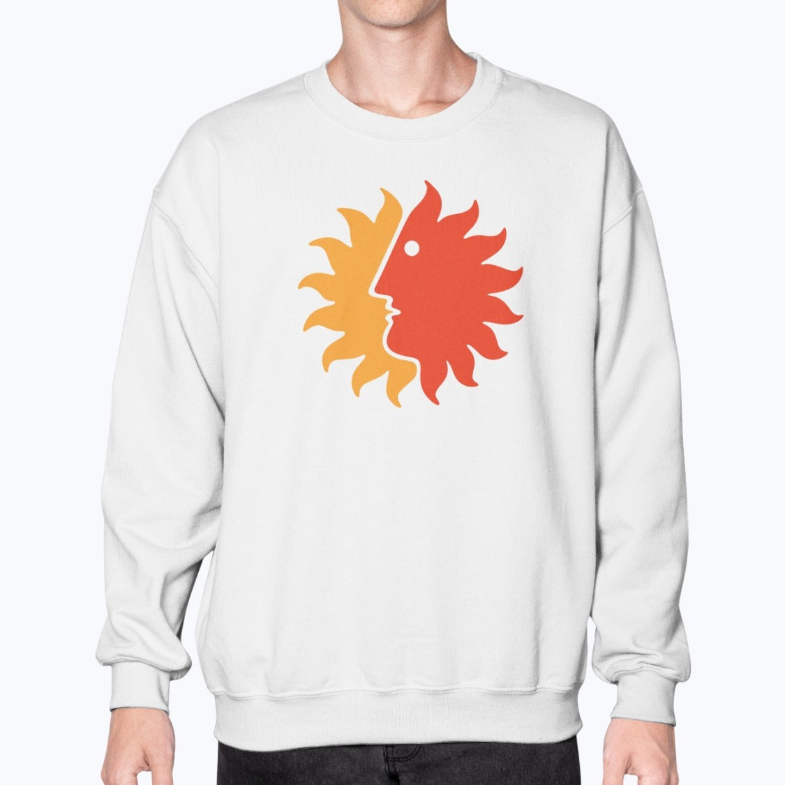 National Airlines Unisex Sweatshirt - White - Model