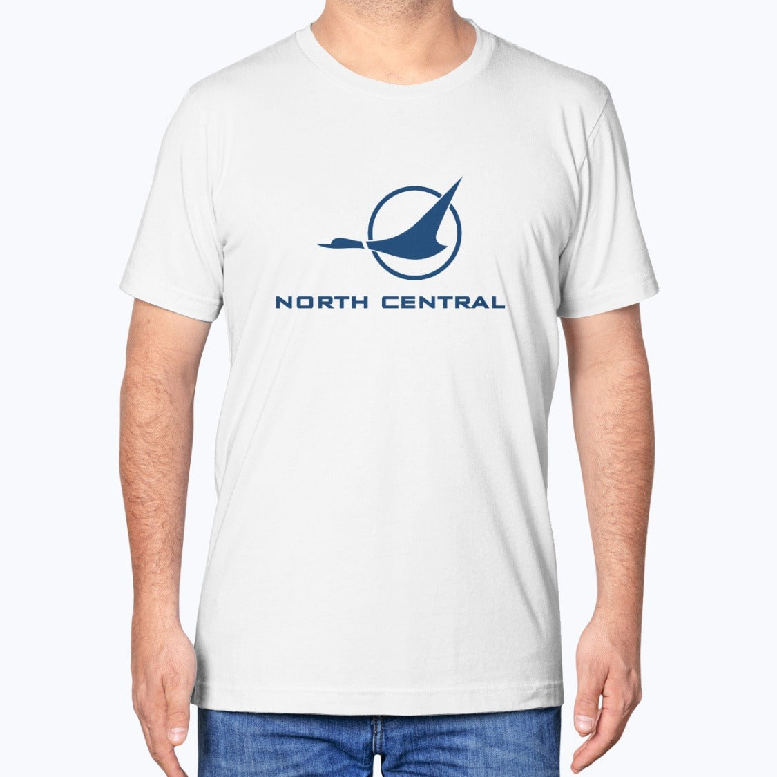 North Central Airlines Unisex T-Shirt - White - Model