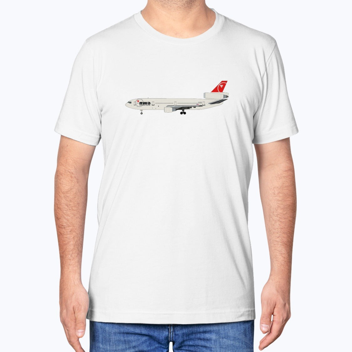 Northwest Airlines McDonnell Douglas DC-10 Unisex T-Shirt - White - Model