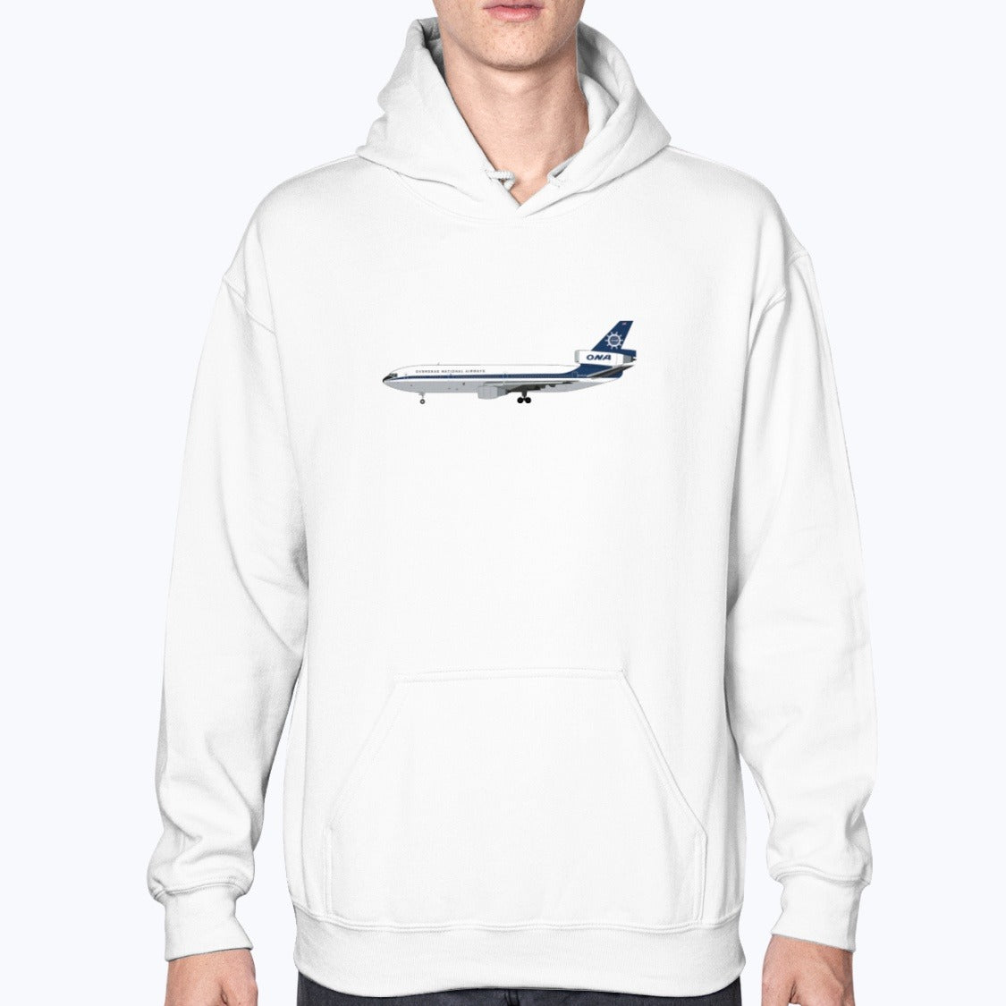 ONA DC-10 Unisex Hoodie - White - Model