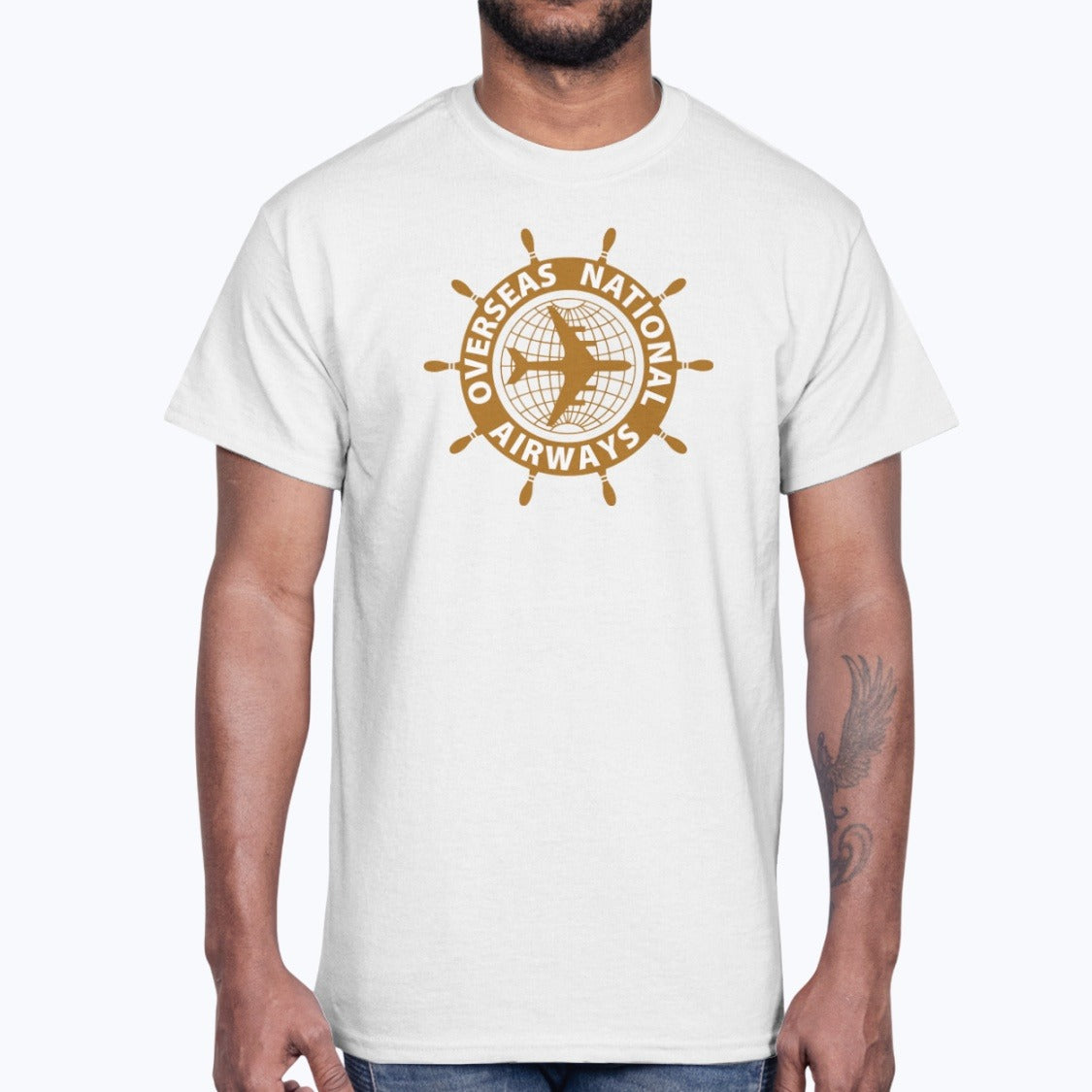 Overseas National Airways ONA Unisex T-Shirt - White - Model