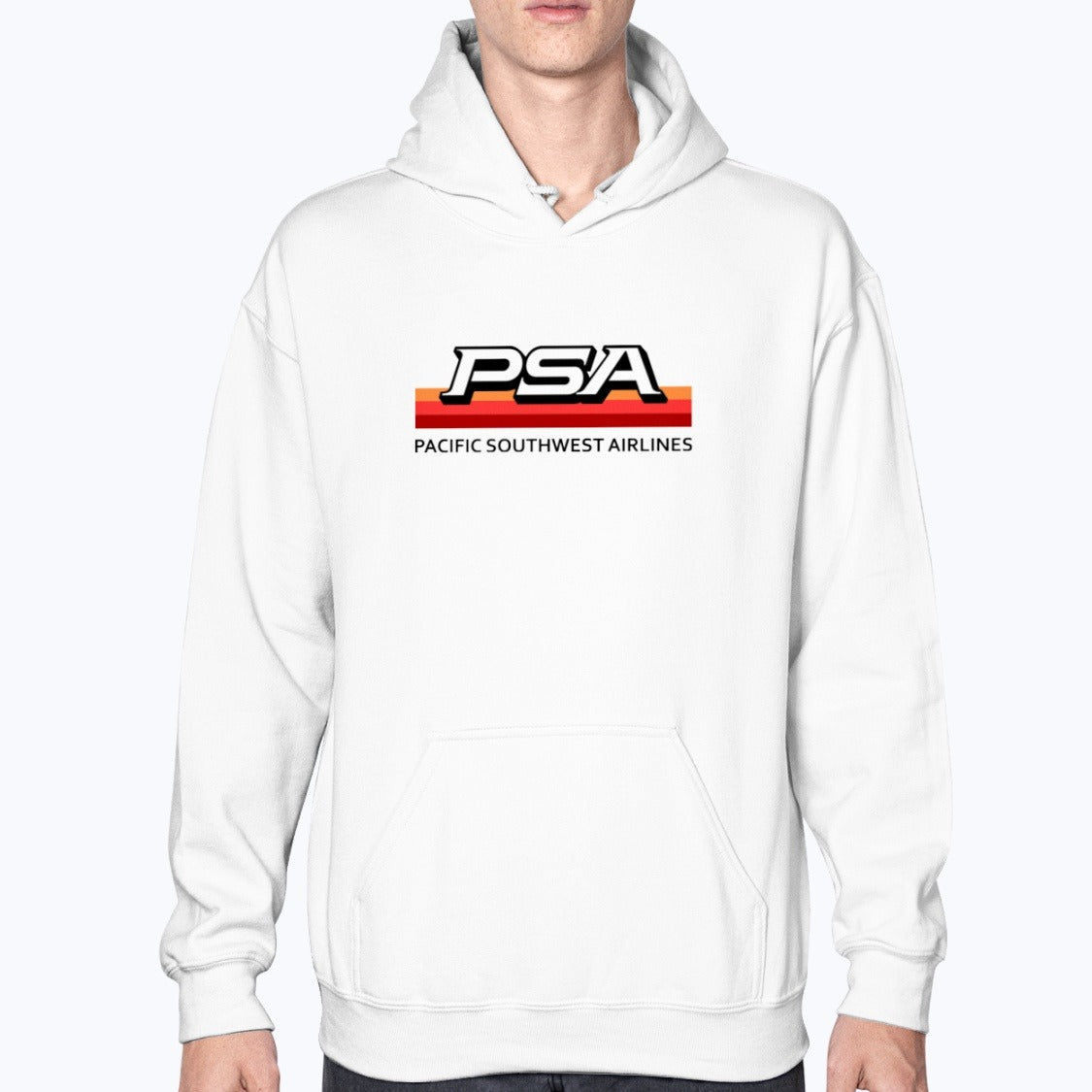 PSA Unisex Hoodie - White - Model