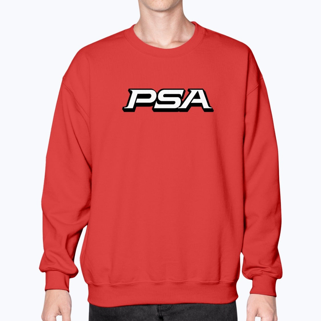 PSA Unisex Sweatshirt - Red - Model