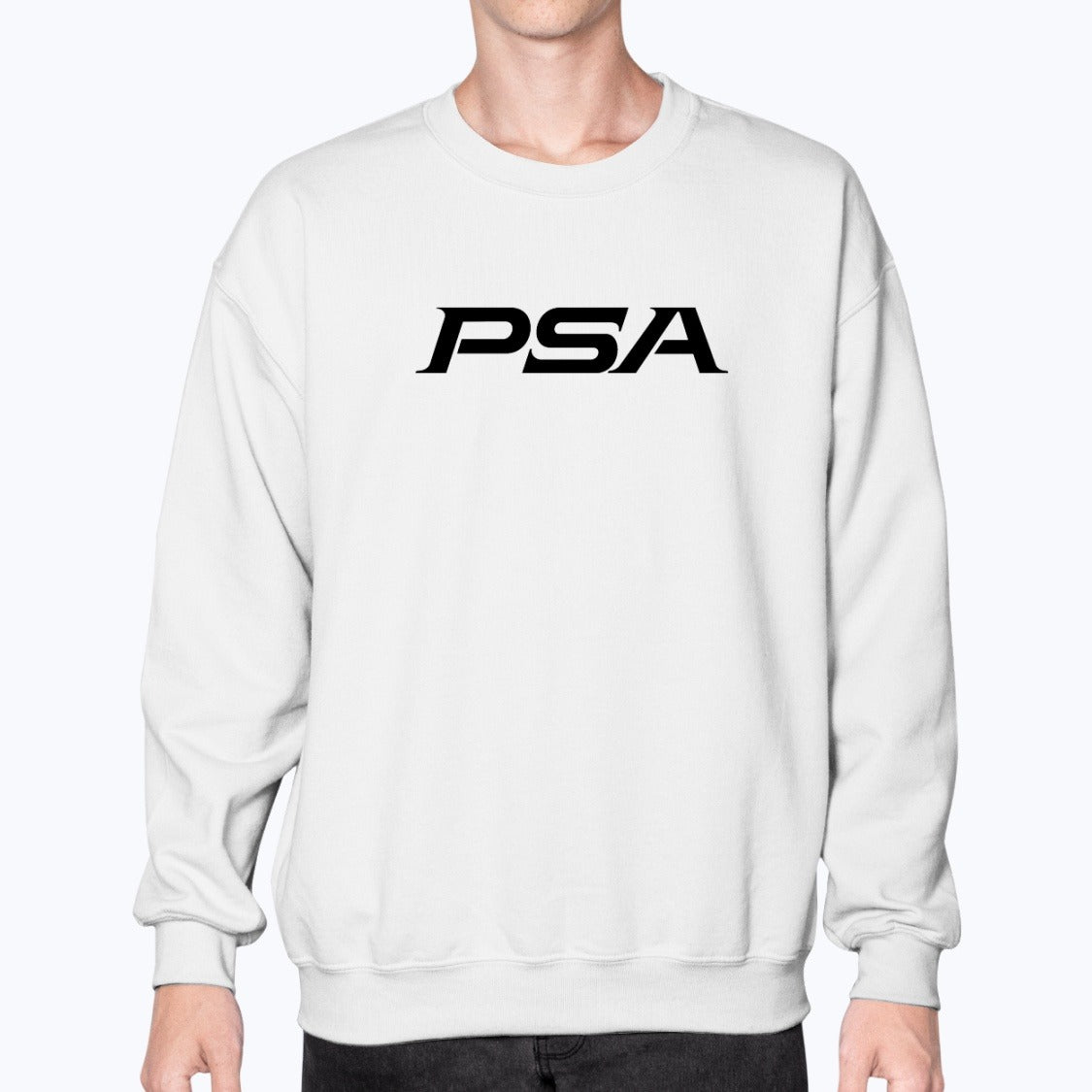 PSA Unisex Sweatshirt - White - Model