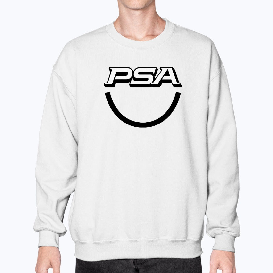 PSA Unisex Sweatshirt - White - Model