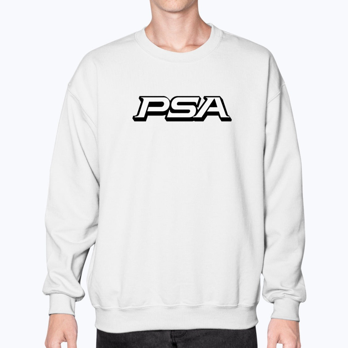 PSA Unisex Sweatshirt - White - Model