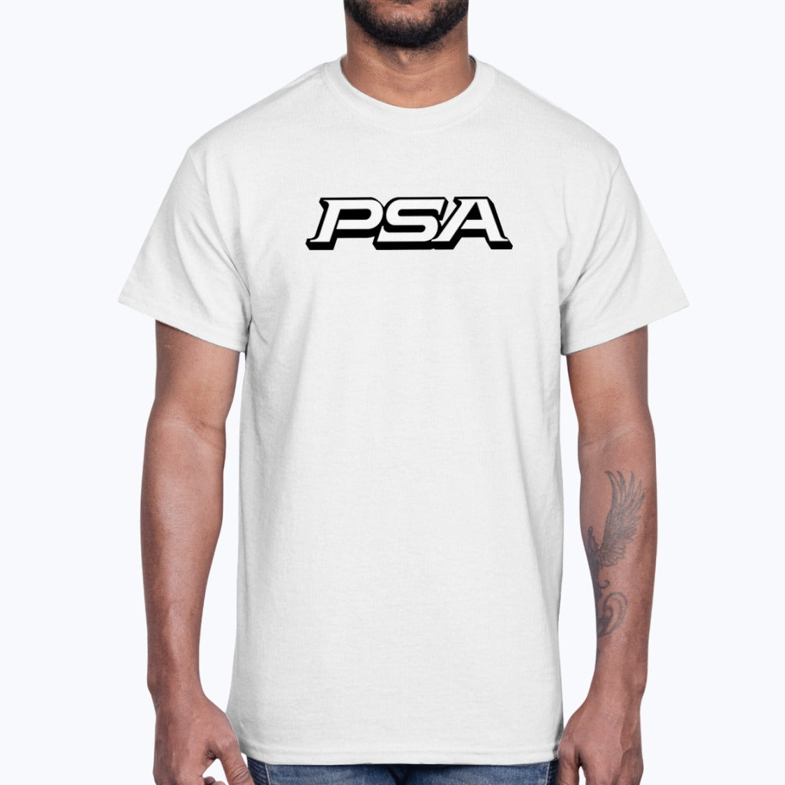 PSA Unisex T-Shirt - White - Model