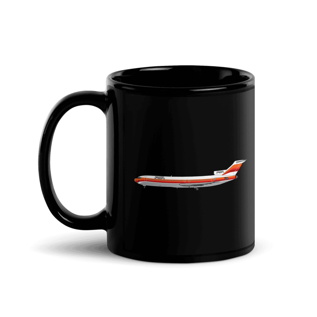 Pacific Southwest Airlines Pacific Southwest Airlines B727 Coffee Mug - Black - 11 oz - Right