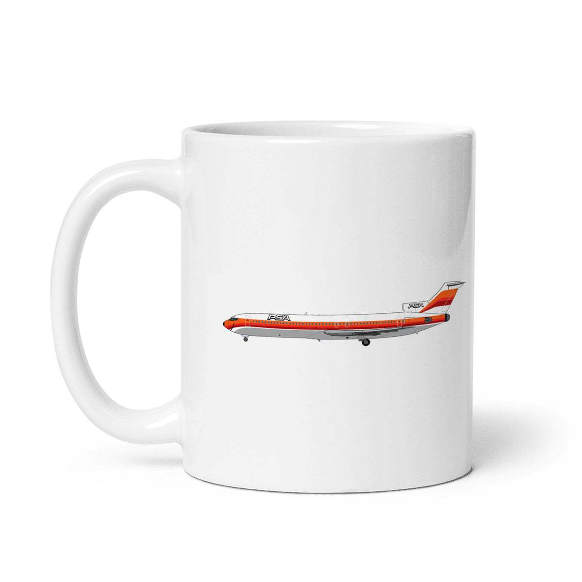Pacific Southwest Airlines Pacific Southwest Airlines B727 Coffee Mug - White - 11 oz - Right