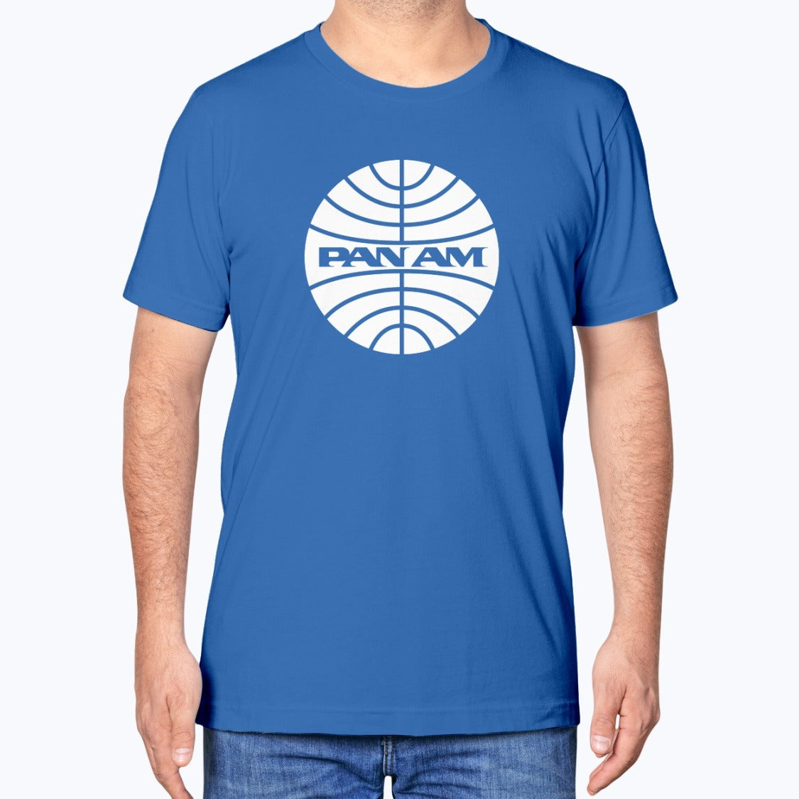 Pan Am Unisex T-Shirt - True Royal - Model