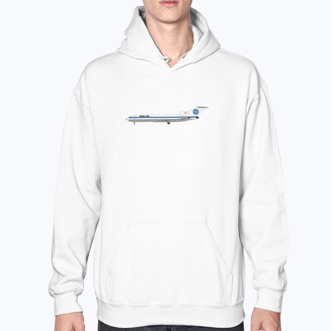 Pan American World Airways B727 Unisex Hoodie - White - Model