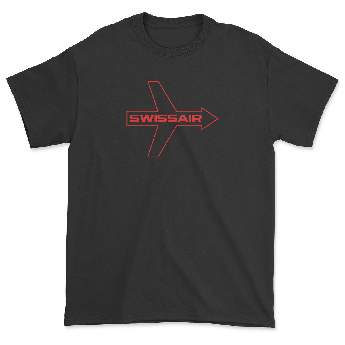 Swissair Unisex T-Shirt - Black