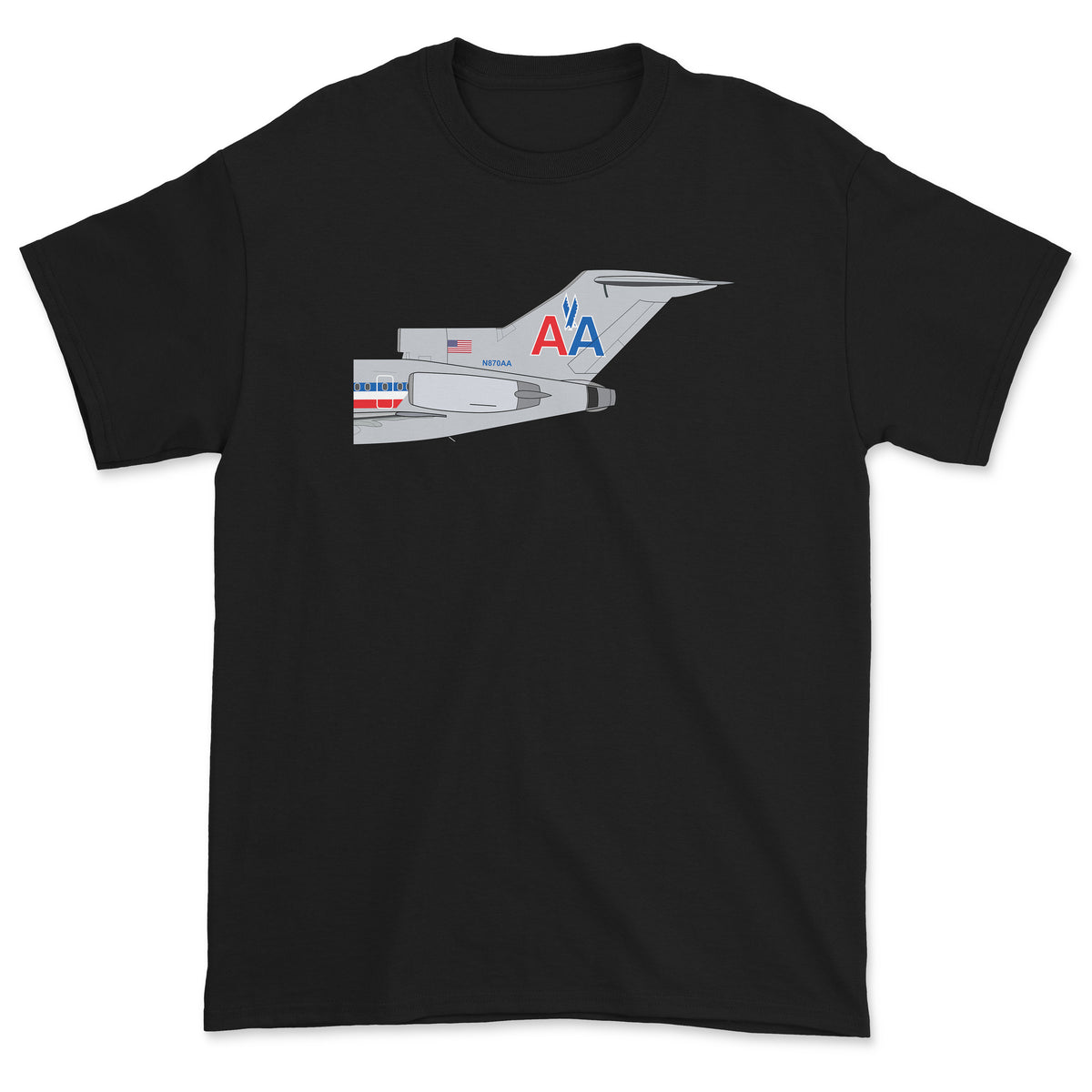 American Airlines Boeing 727 Tail Section Unisex T-Shirt - Black