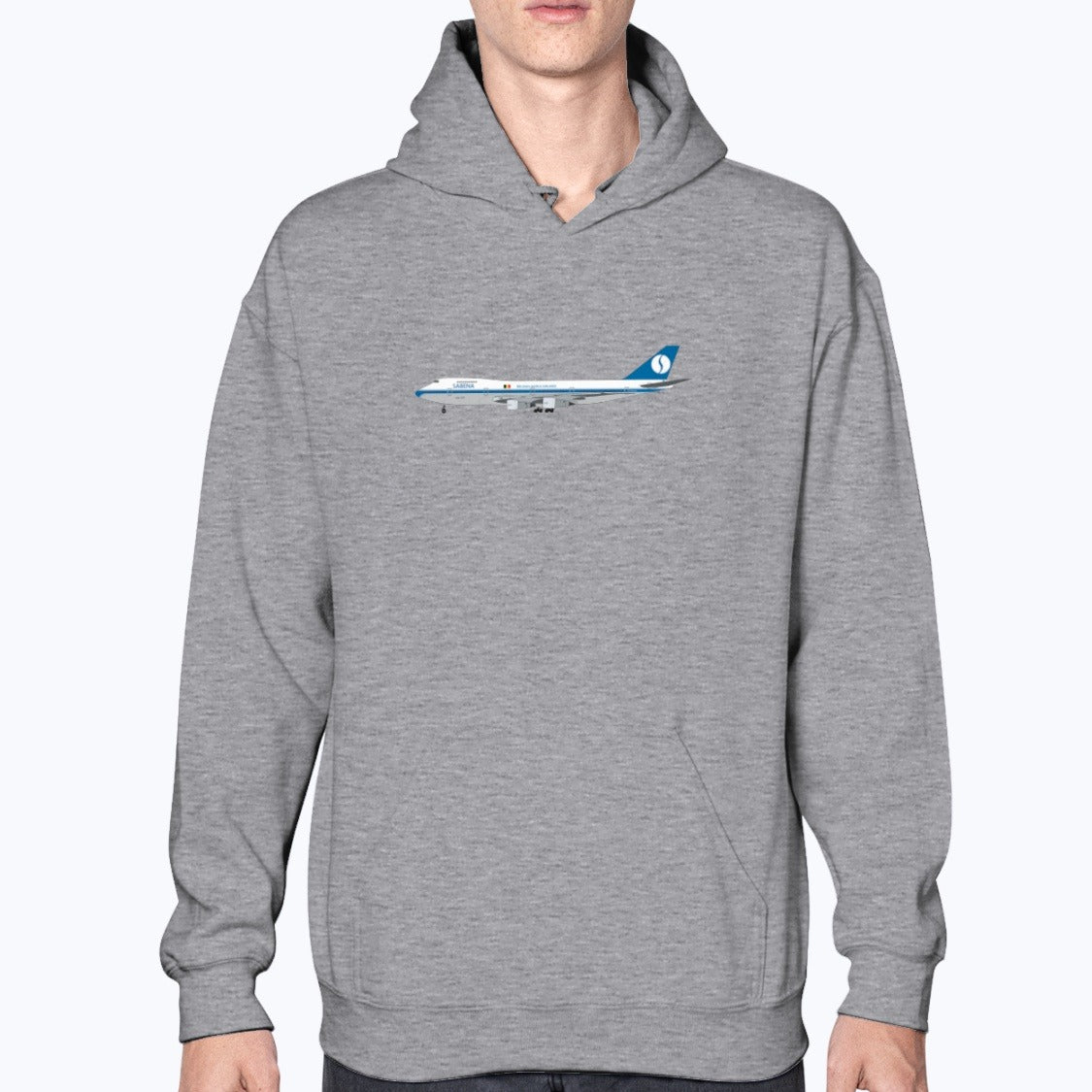 Sabena B747-100 Unisex Hoodie - Sport Grey - Model