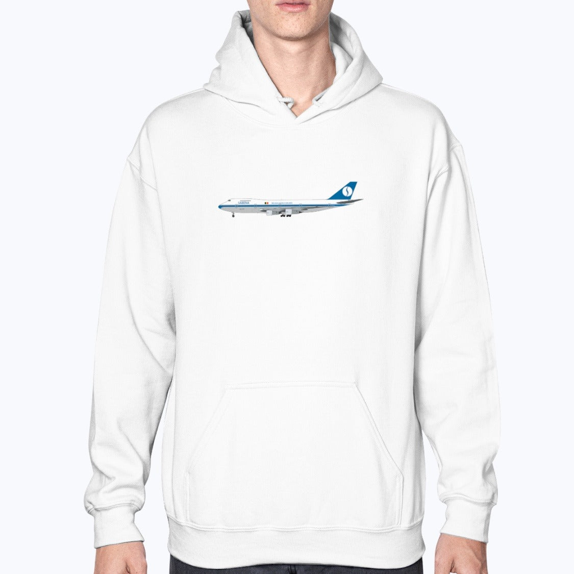 Sabena B747-100 Unisex Hoodie - White - Model