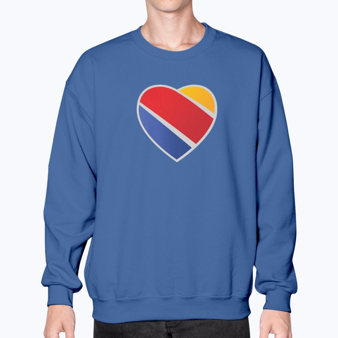 Southwest Airlines Unisex Sweatshirt - Royal Blue - Model